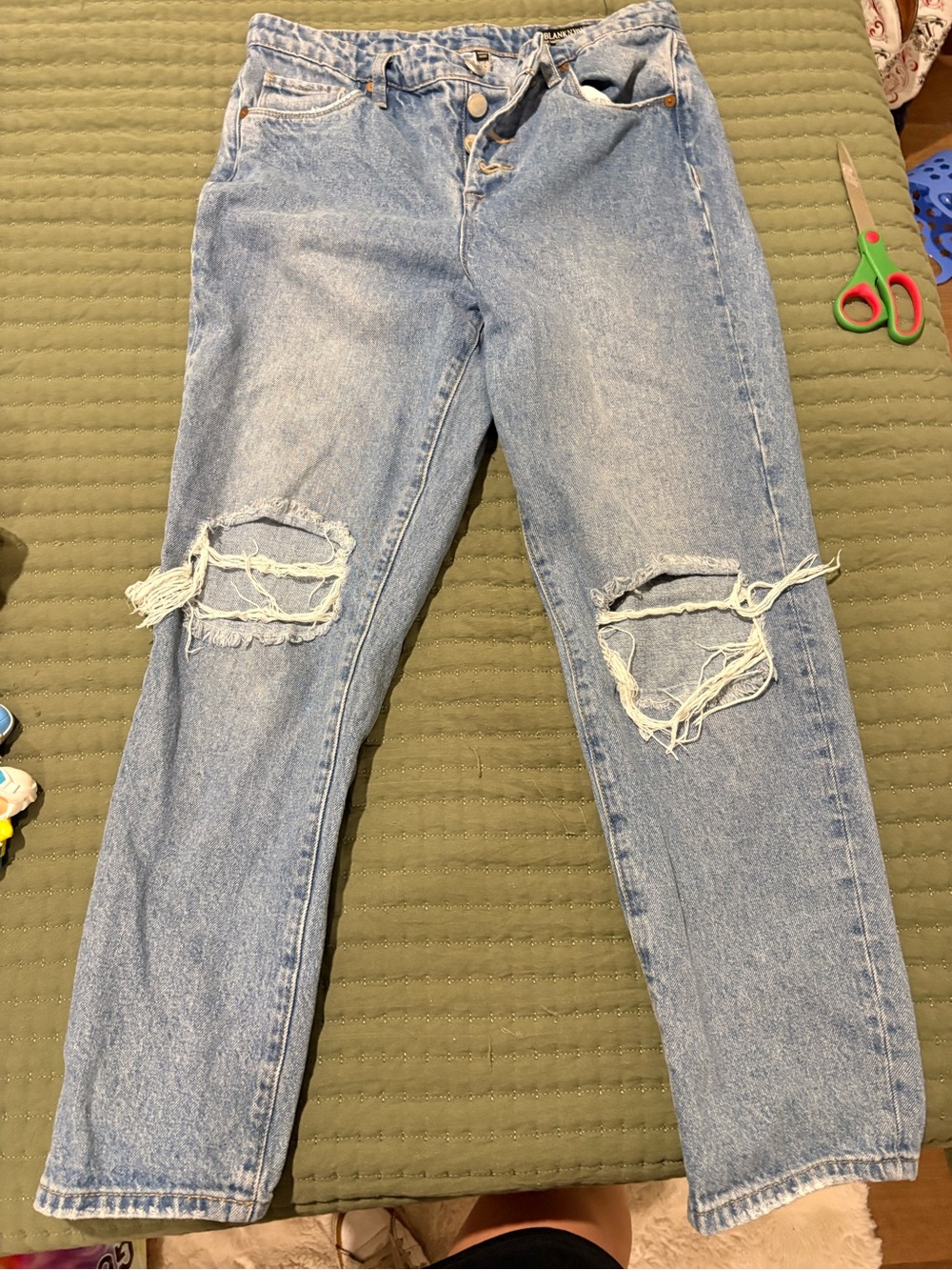 Blank NYC Light Wash Distressed Boyfriend Jeans